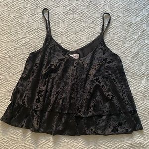 madison & berkeley velvet crop top